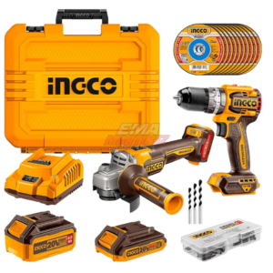 kit combo ingco taladro percutor + amoladora 20v ckli20273 4 cosli250586 4 (cod.13150)