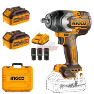 llave de impacto inalámbrica ingco 1/2" 20v – 850 nm (kit) (cod.10614)