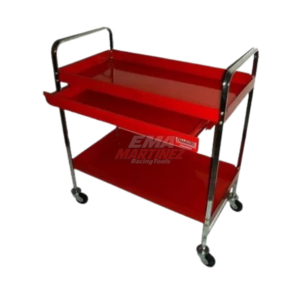 mesa rodante de 2 bandejas con cajon palladino (cod. 018)